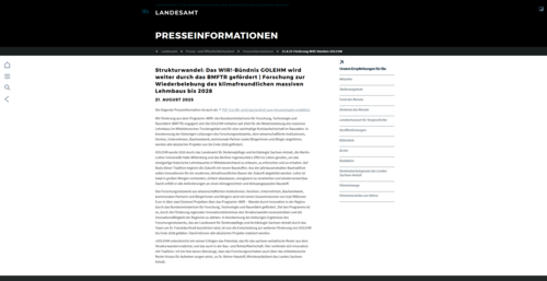 Strukturwandel: Das WIR!-Bündnis GOLEHM wird weiter durch das BMFTR gefördert